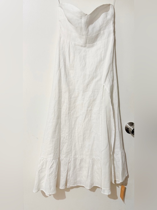 Reformation Dresses & Skirts - Reformation White Linen Maxi Skirt with Ruffle Hem
